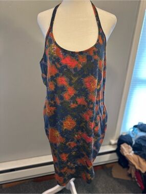 VENUS Sheer Floral Cover Up with Multicolor Trim